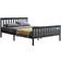 [en.casa] Struttura Letto Matrimoniale Breda 160 x 200 cm Grigio Scuro